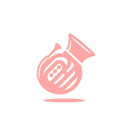 Logo of Musical Horn #ffa6a6