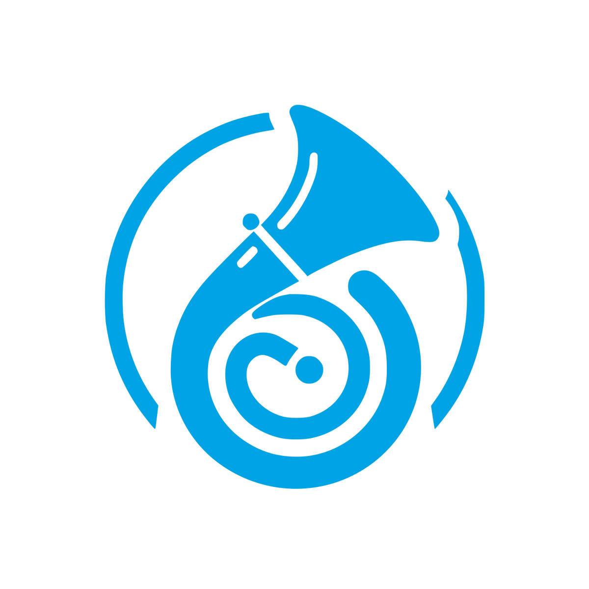 Logo with Tuba Design #00a3e4