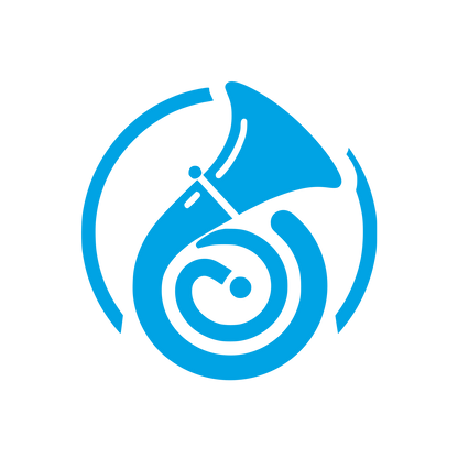 Logo with Tuba Design #00a3e4