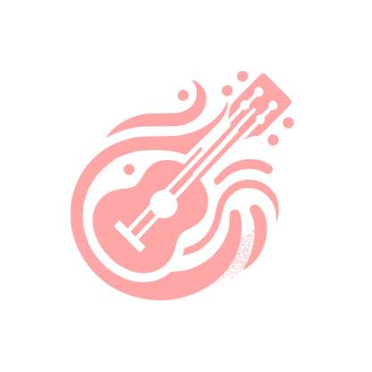 Guitar Wave Logo #ffa6a6