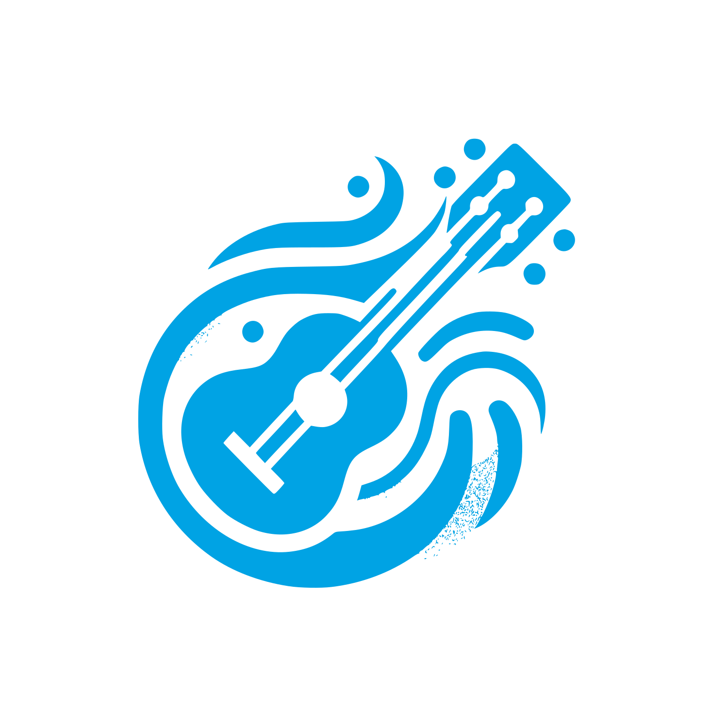 Guitar Wave Logo #00a3e4
