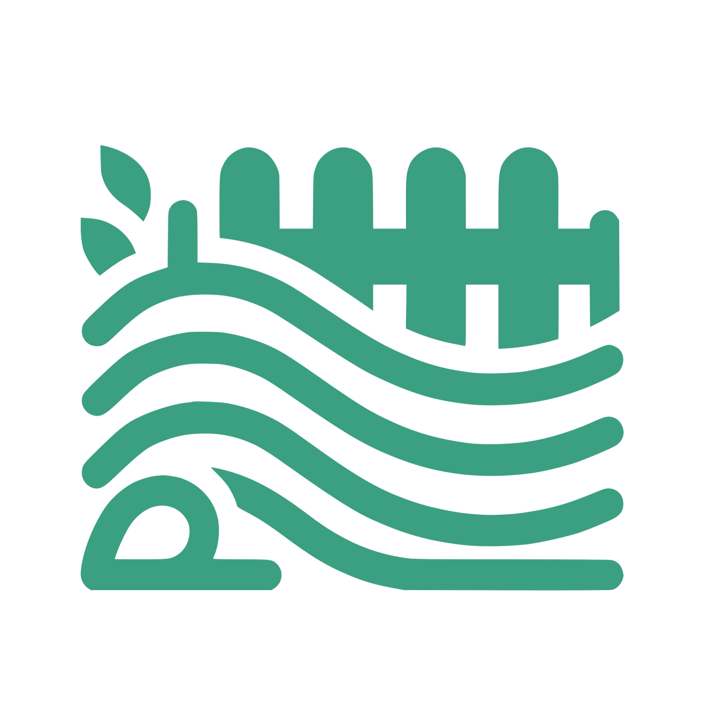 Water Nature Fence Logo #3B9F81
