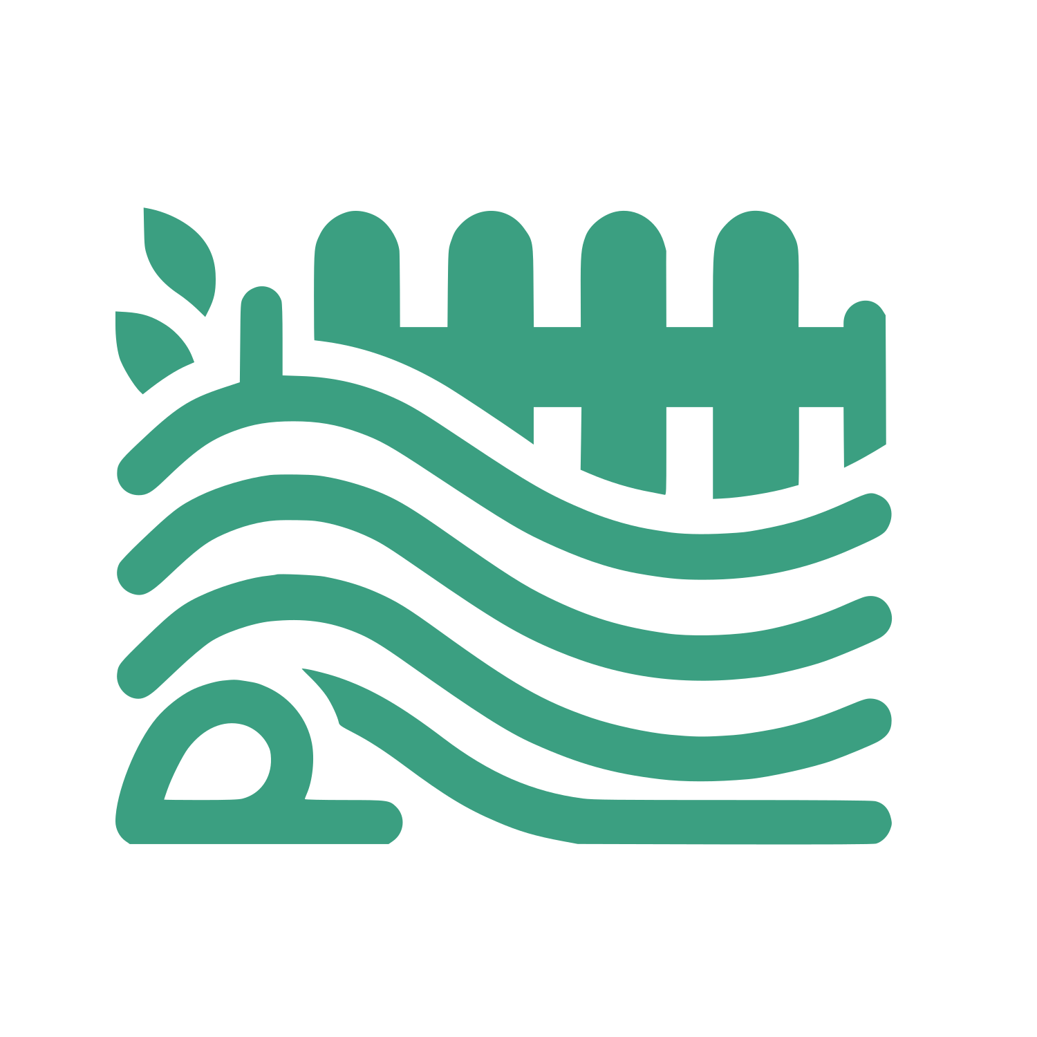 Water Nature Fence Logo #3B9F81