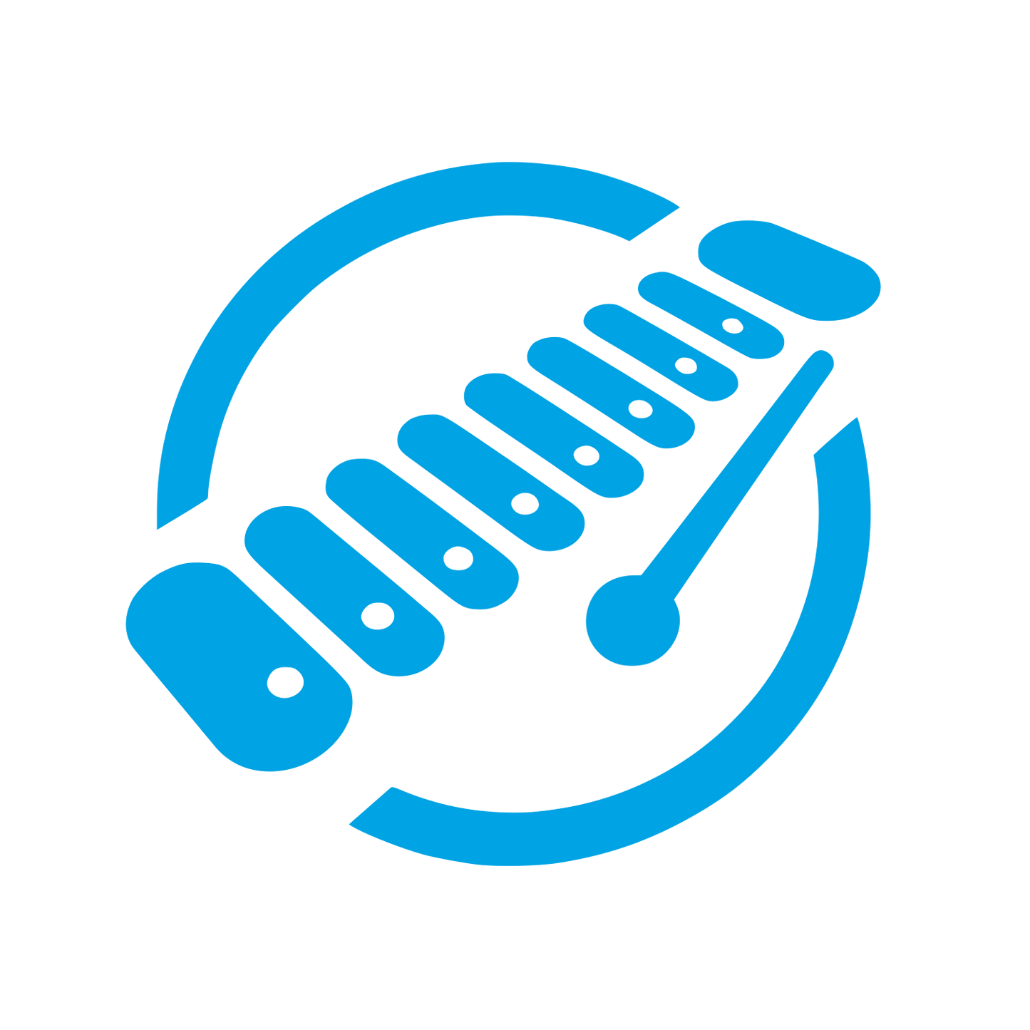 Logo with Measuring Tool #00a3e4