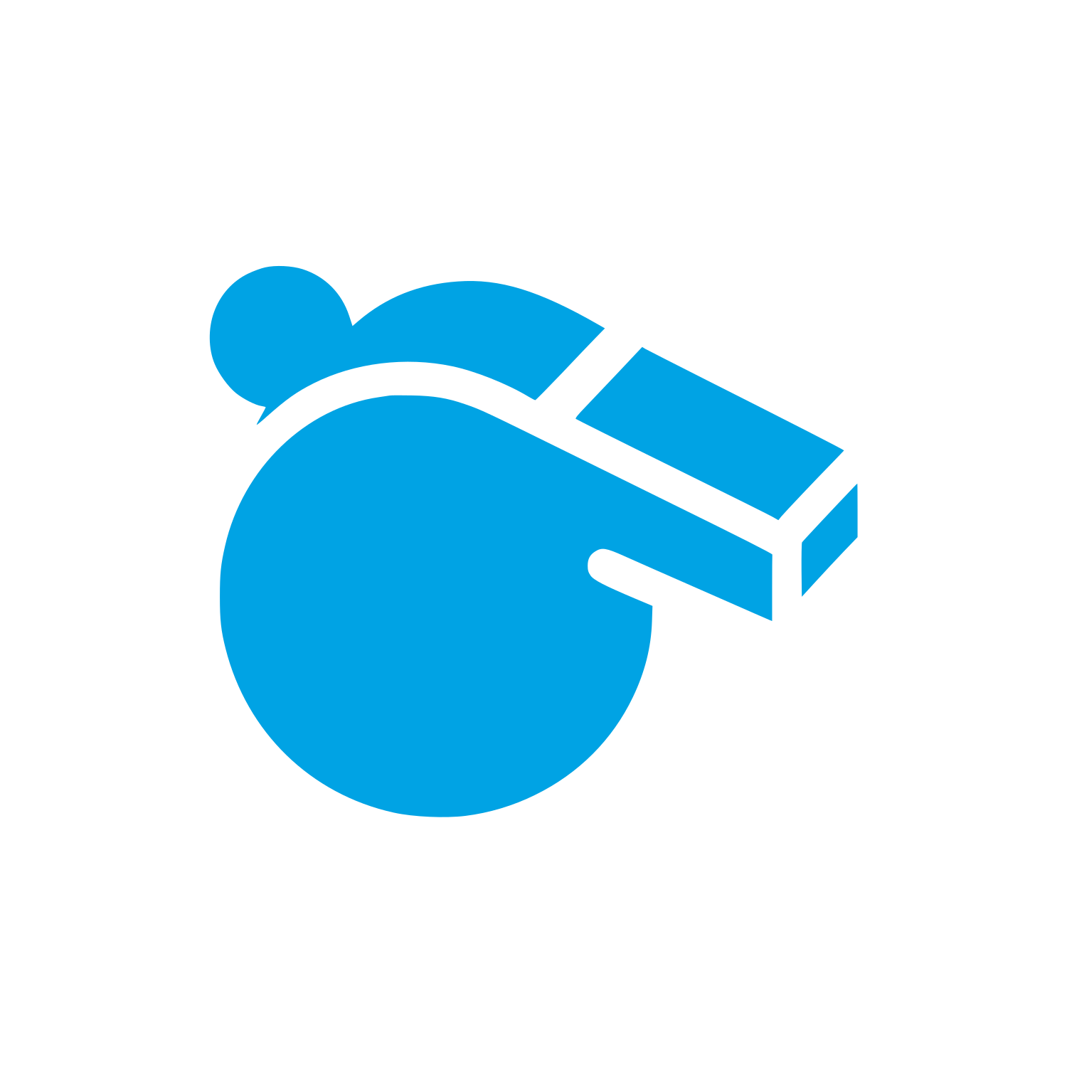 Whistle Logo Design #00a3e4