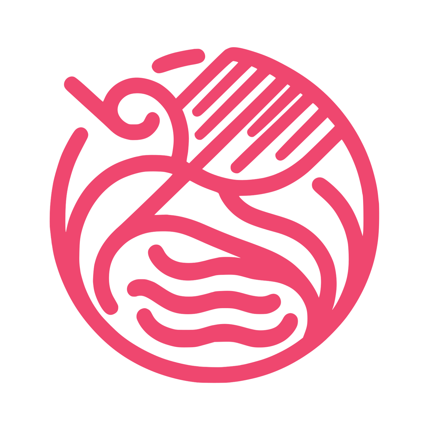 Circular Organic Line Logo #EF476F
