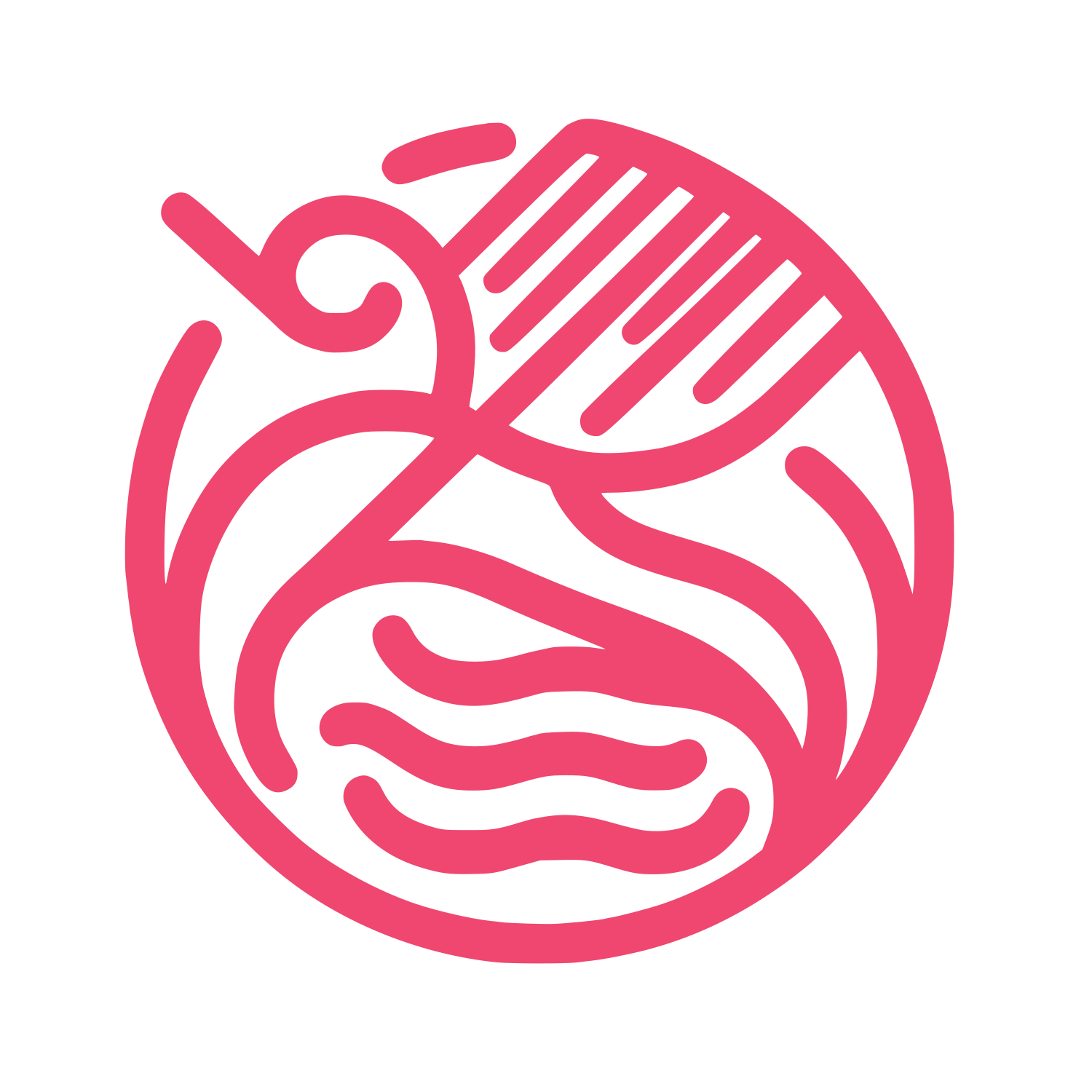Circular Organic Line Logo #EF476F