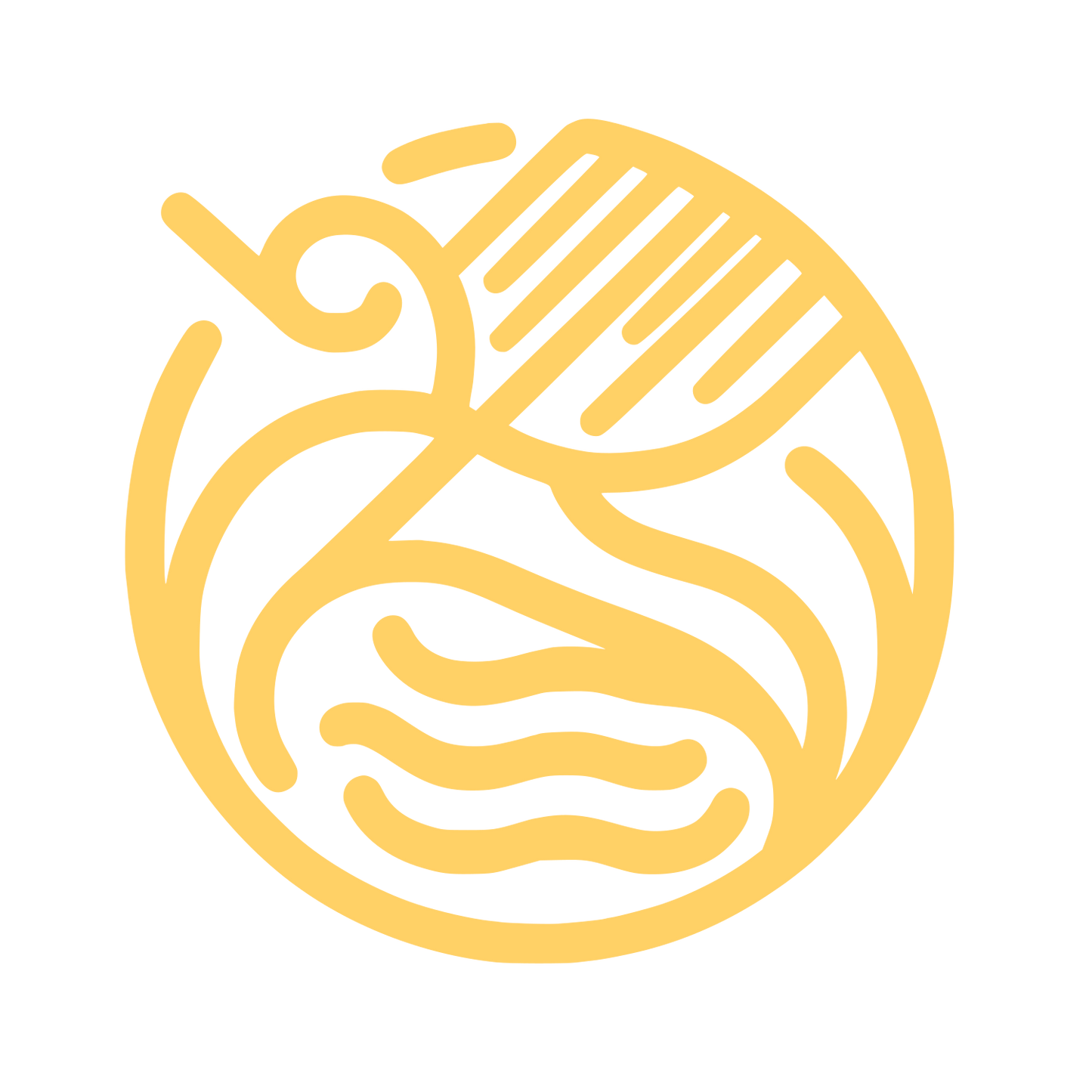 Circular Organic Line Logo #FFD166