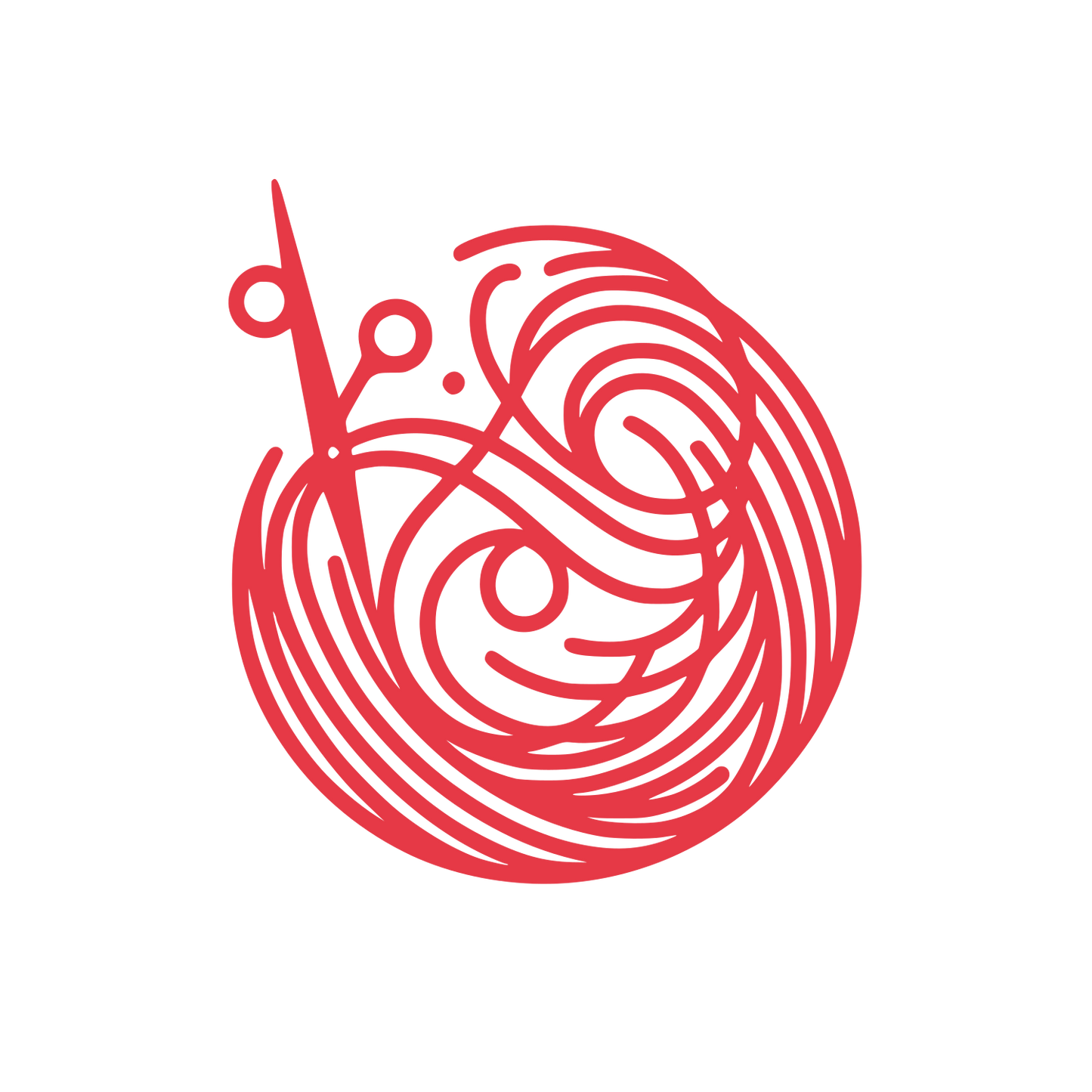 Scissors in Motion Logo #E63946