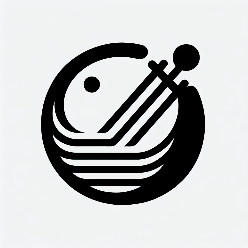 Zither Musical Instrument Logo