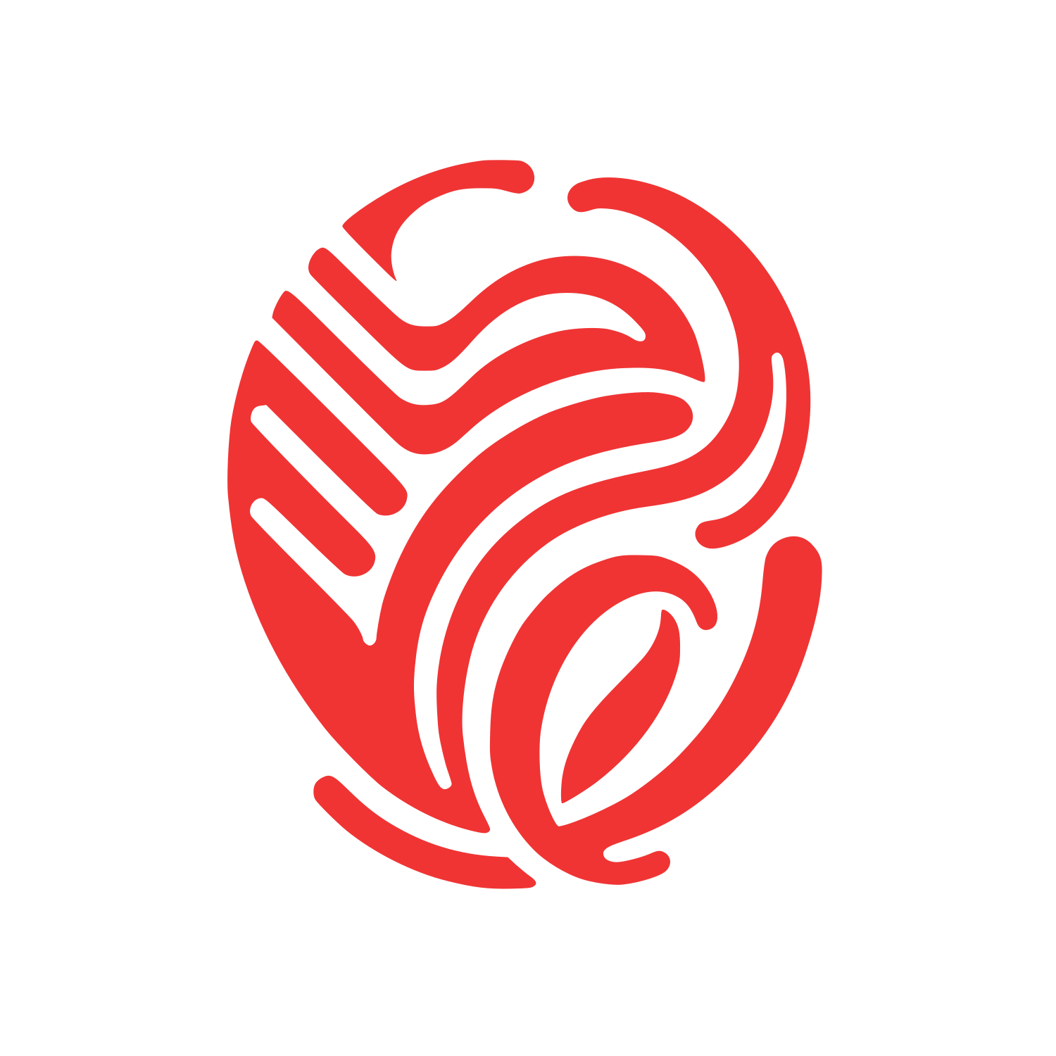 Barber Pole Circular Line Logo #F03434