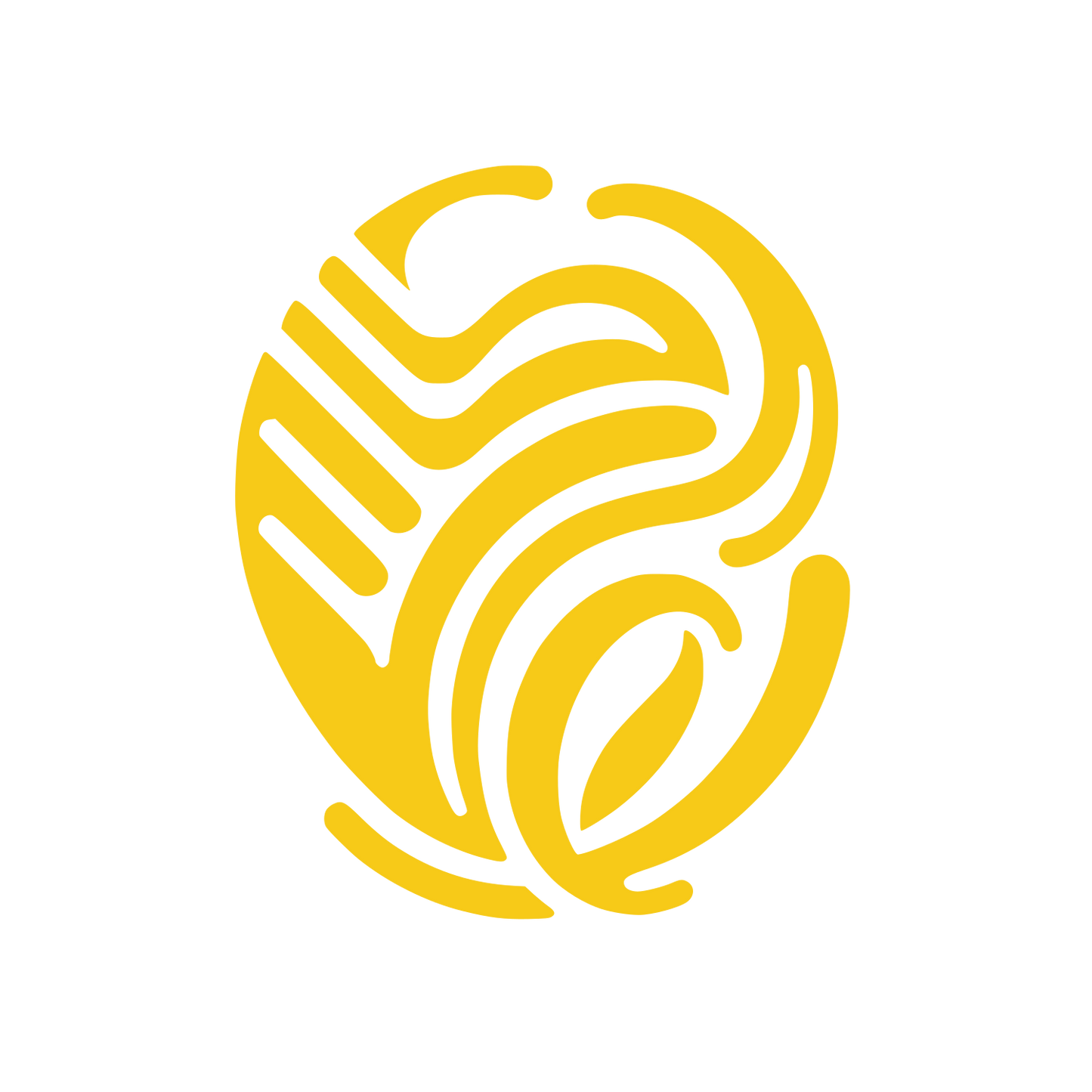 Barber Pole Circular Line Logo #F7CA18