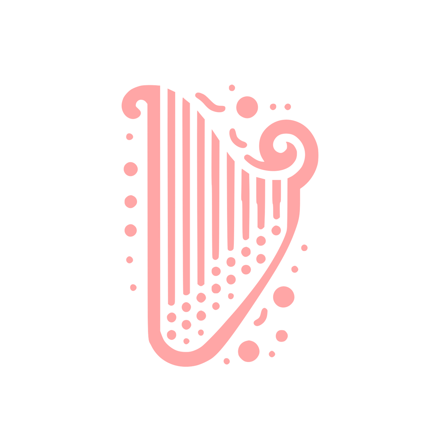 Modern Harp Logo #ffa6a6