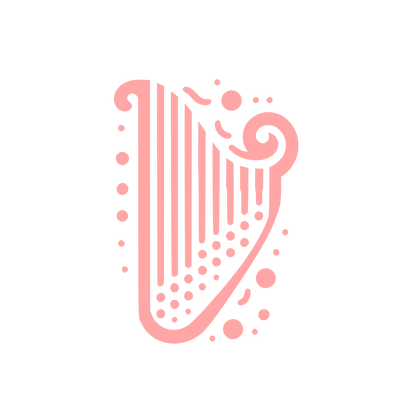 Modern Harp Logo #ffa6a6