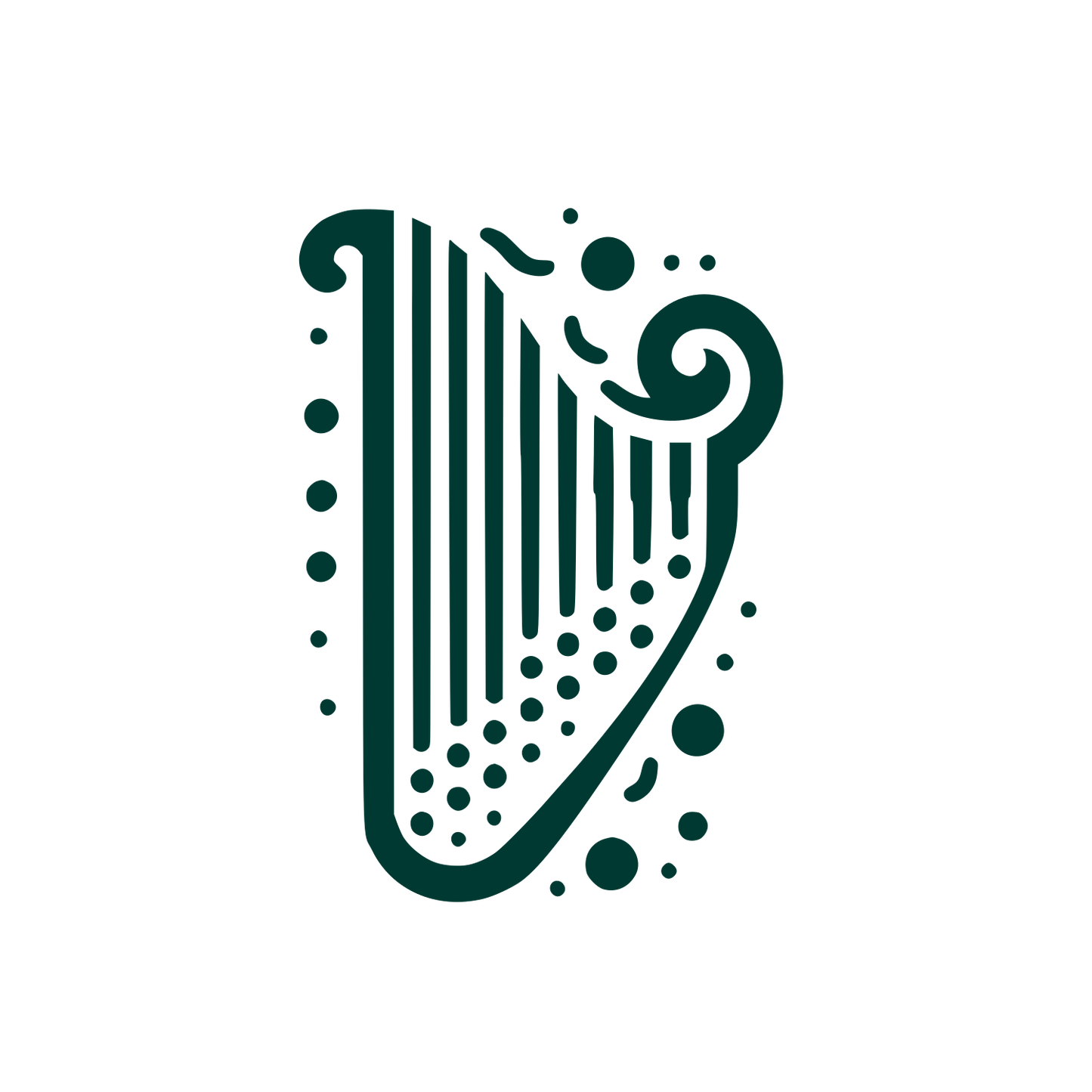 Modern Harp Logo #003932