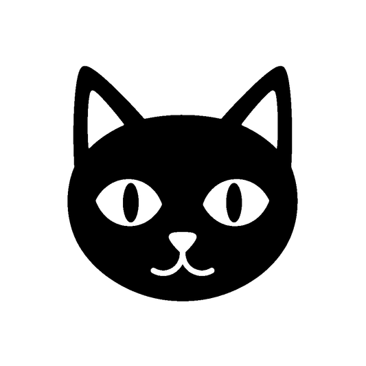 Cat Face Silhouette Logo