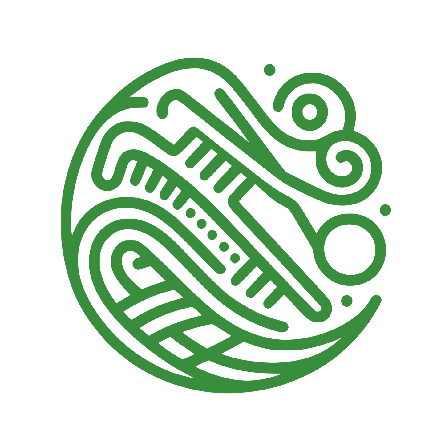 Circular Patterns Logo #388E3C