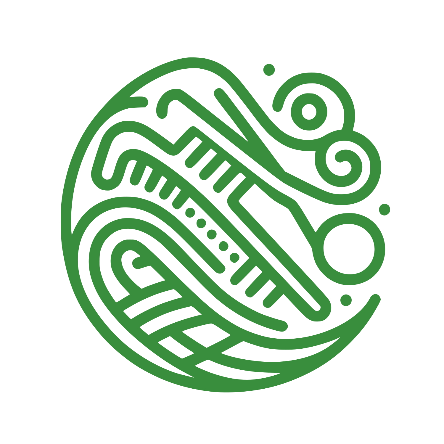 Circular Patterns Logo #388E3C
