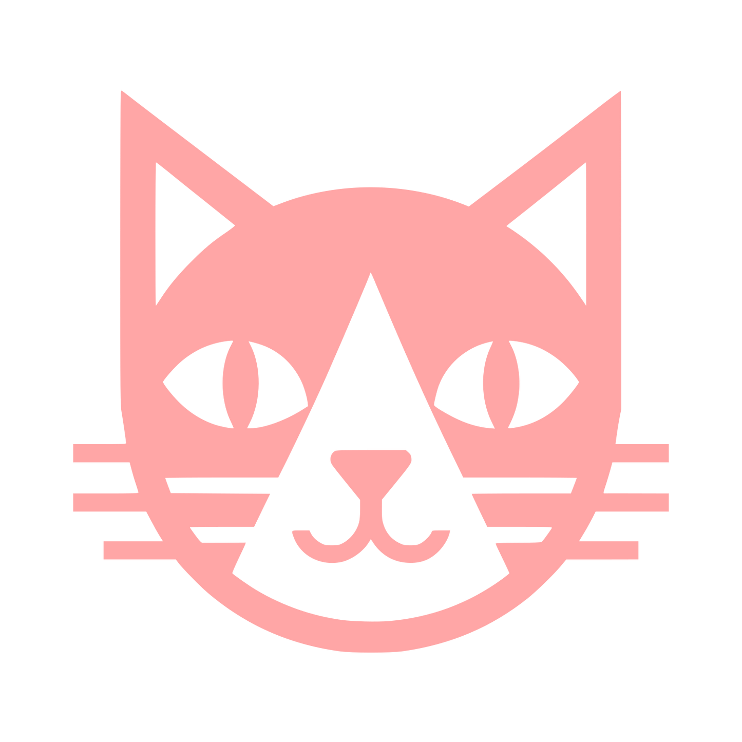 Geometric Cat Face Logo #ffa6a6