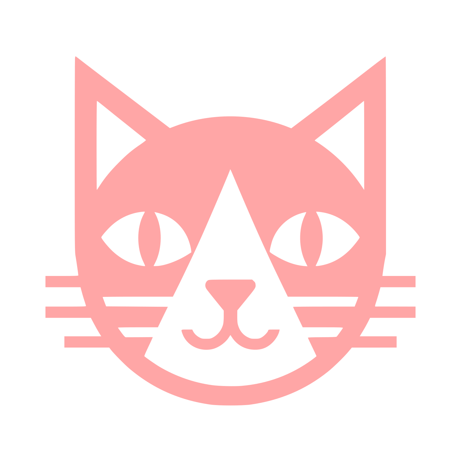 Geometric Cat Face Logo #ffa6a6
