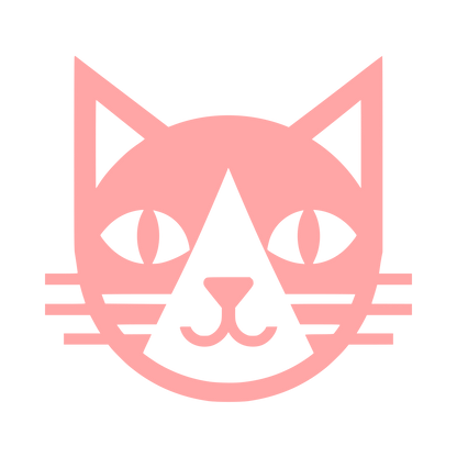 Geometric Cat Face Logo #ffa6a6