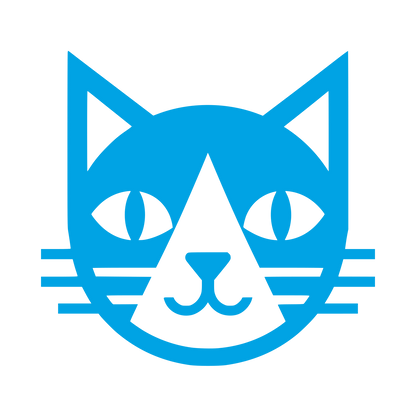 Geometric Cat Face Logo #00a3e4