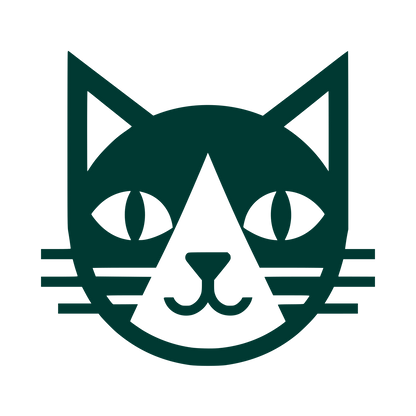 Geometric Cat Face Logo #003932
