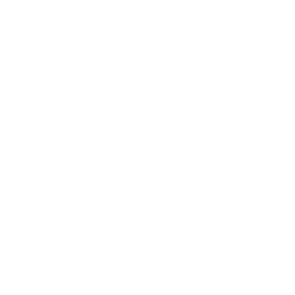 Sitting Cat Outline Logo #ffffff
