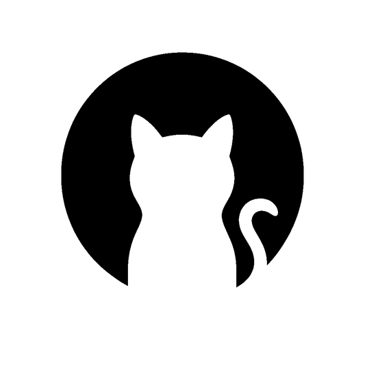 Cat Silhouette Circle Logo