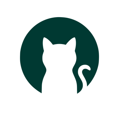 Cat Silhouette Circle Logo #003932