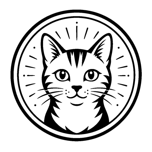 Cat Face Circle Logo