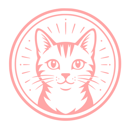 Cat Face Circle Logo #ffa6a6