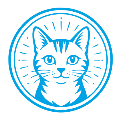 Cat Face Circle Logo #00a3e4