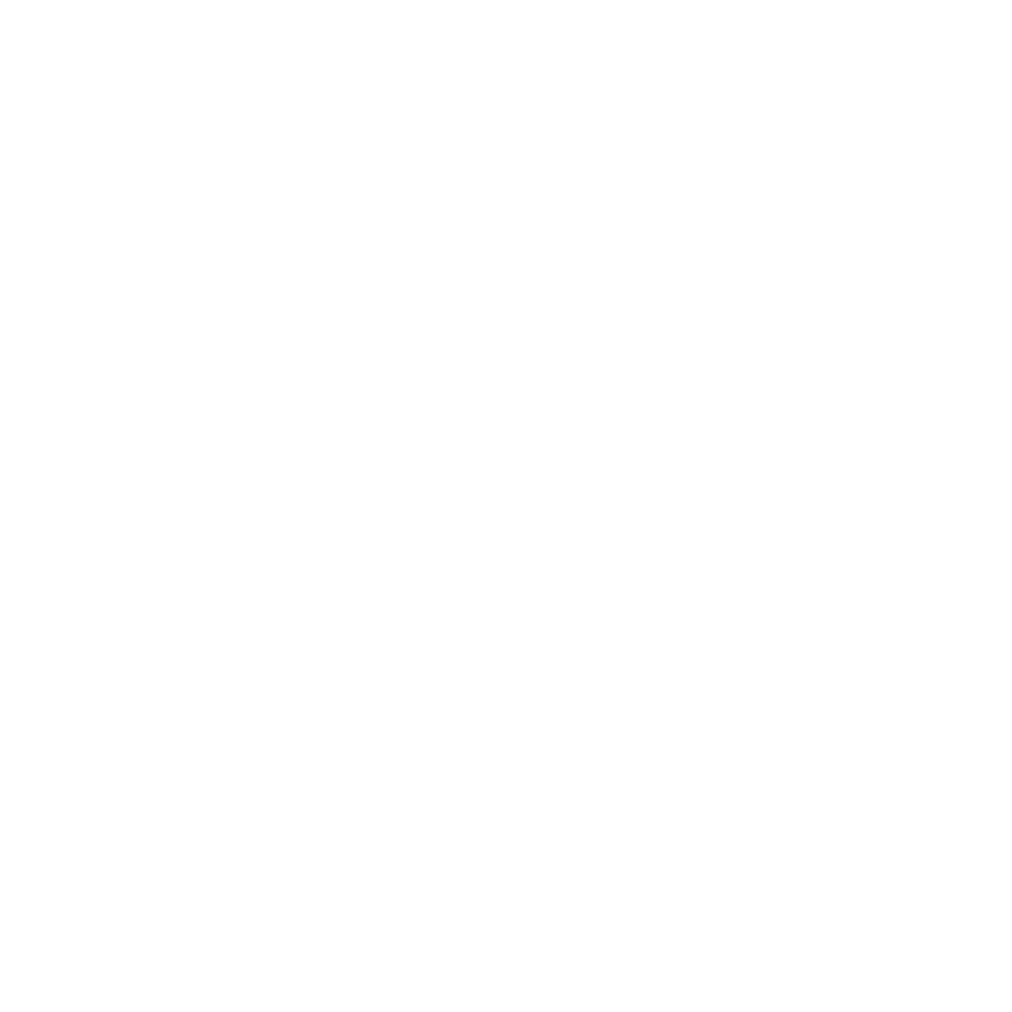Geometric Sitting Cat Logo #ffffff