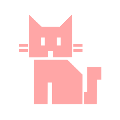 Pixel Cat Logo #ffa6a6