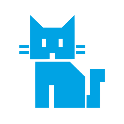Pixel Cat Logo #00a3e4