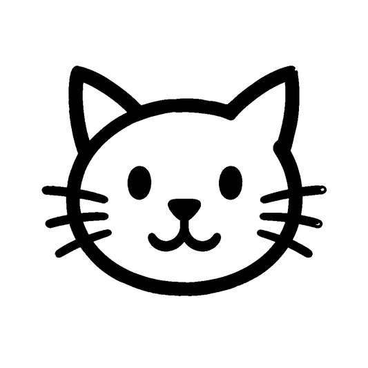 Hand-Drawn Cat Face Logo
