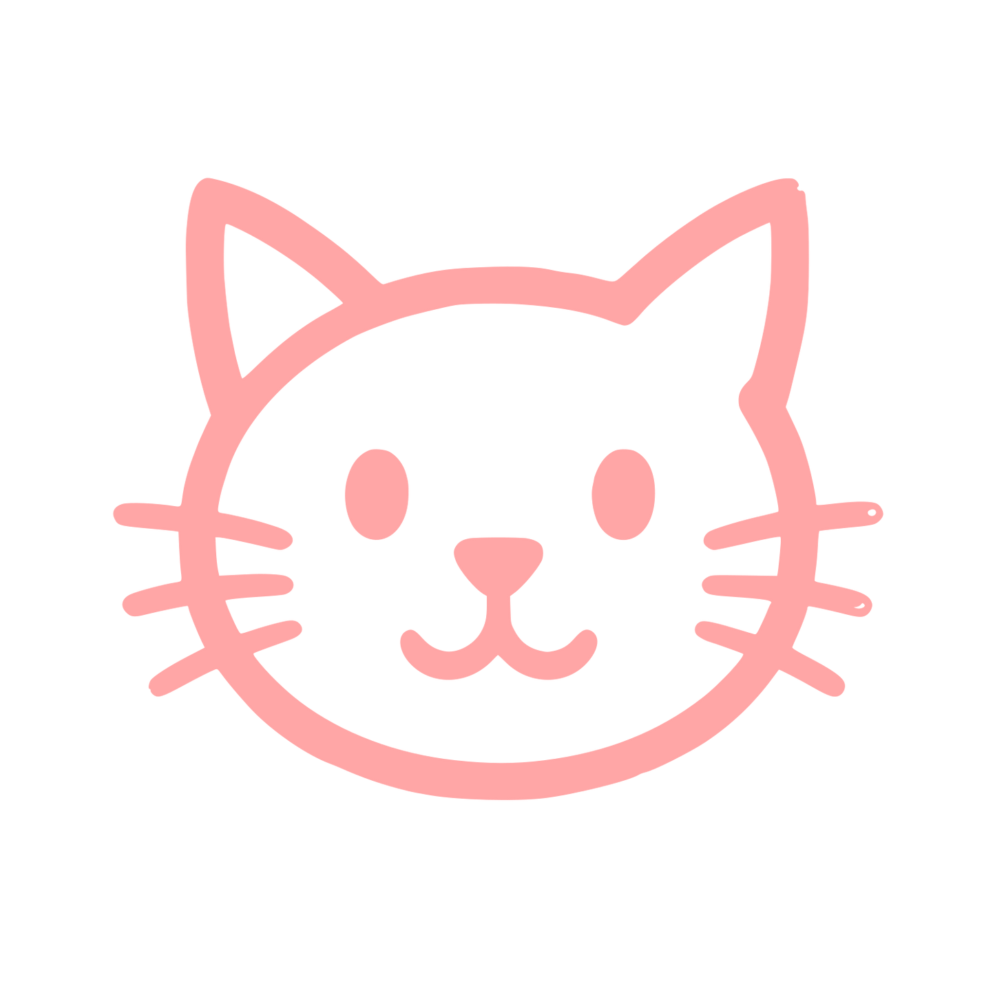 Hand-Drawn Cat Face Logo #ffa6a6