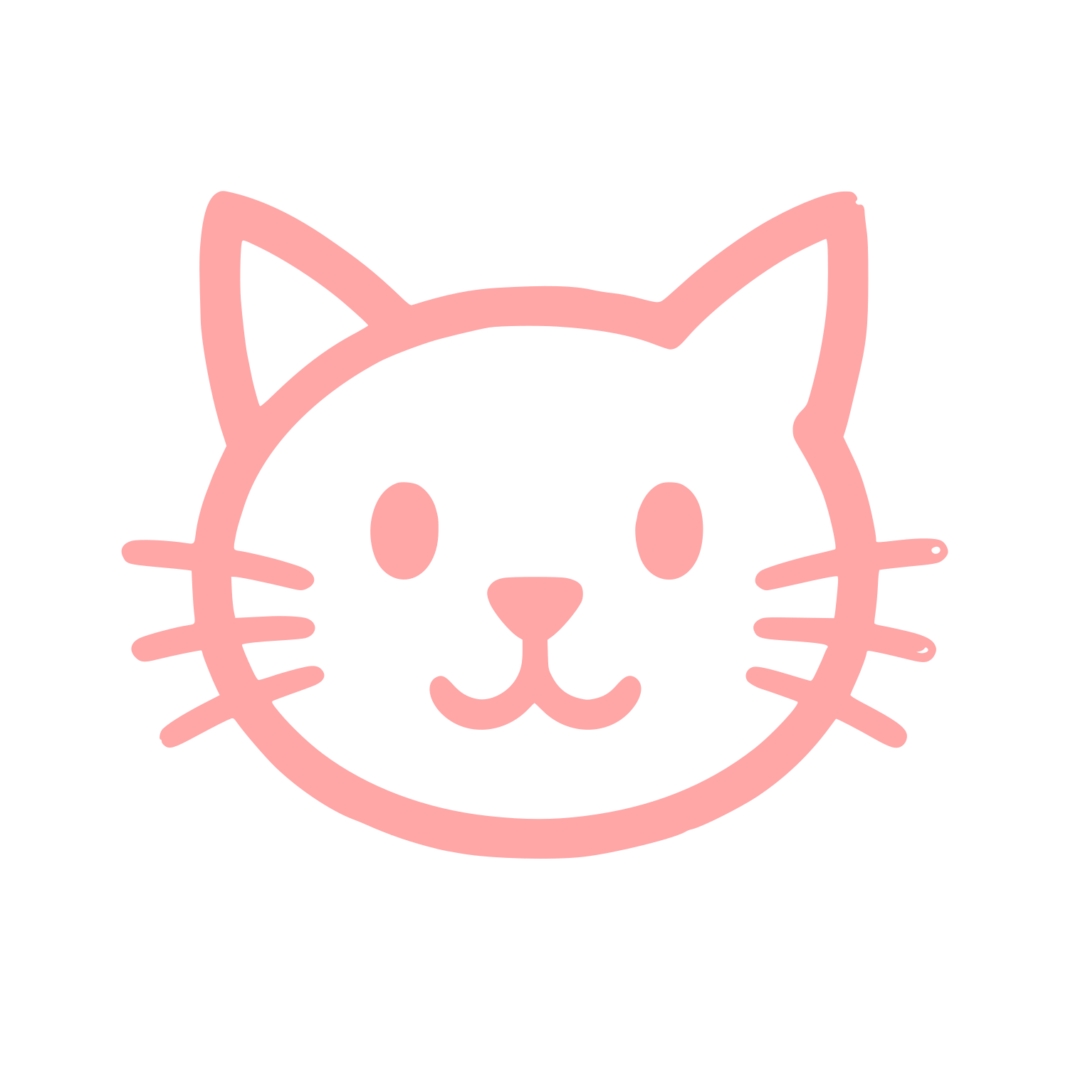Hand-Drawn Cat Face Logo #ffa6a6