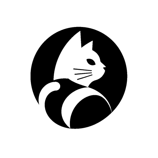 Cat Silhouette Circle Logo