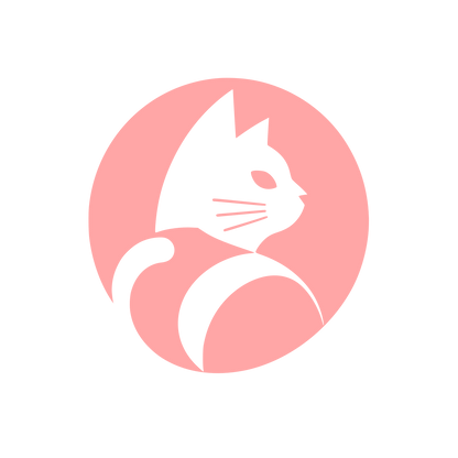 Cat Silhouette Circle Logo #ffa6a6