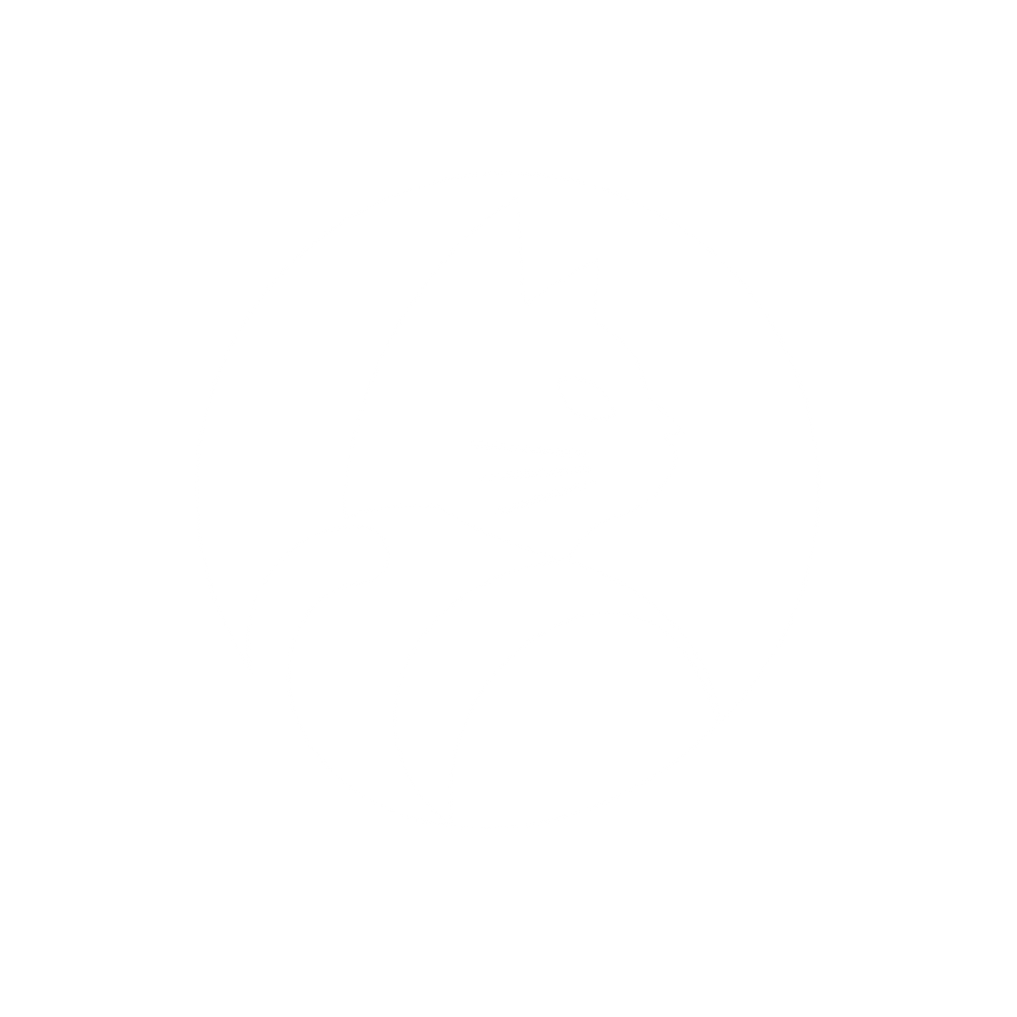 Cat Silhouette Circle Logo #ffffff