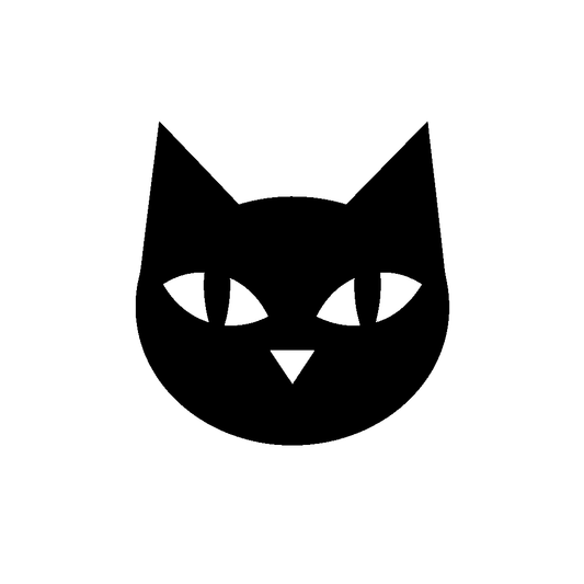 Cat Face Silhouette Logo