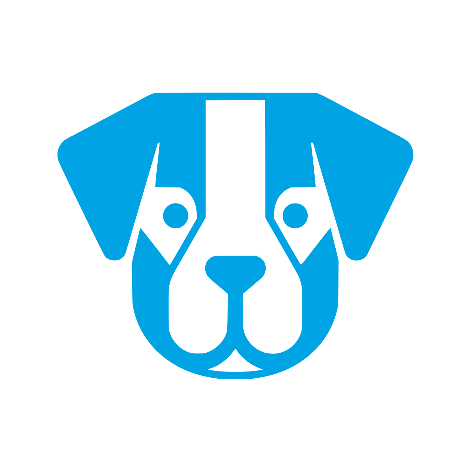 Puppy Face Logo #00a3e4