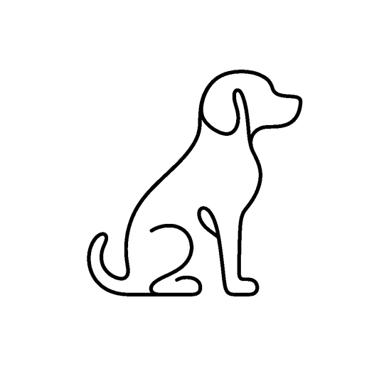 Sitting Dog Outline Logo