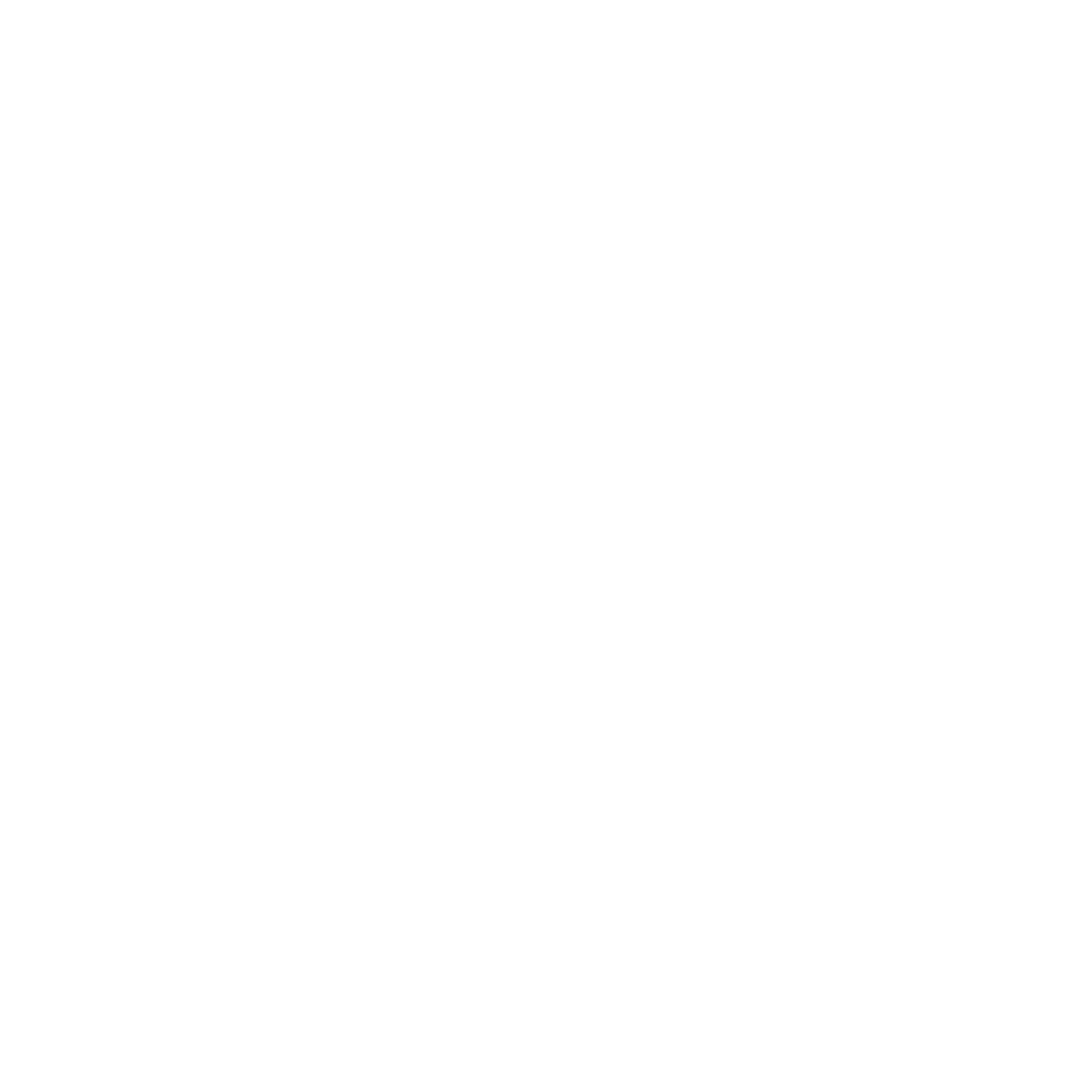 Sitting Dog Outline Logo #ffffff