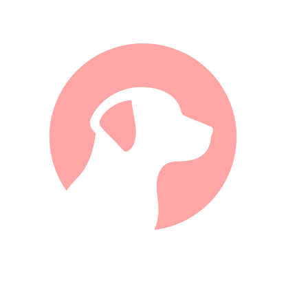 Dog Head Circle Logo #ffa6a6