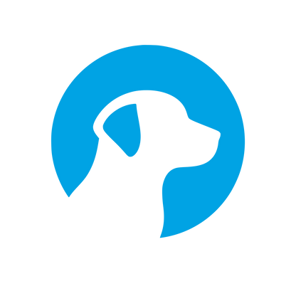Dog Head Circle Logo #00a3e4