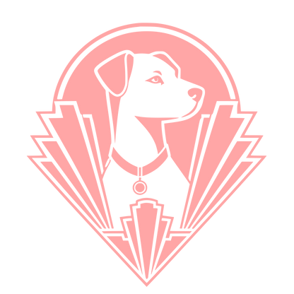 Art Deco Dog Logo #ffa6a6