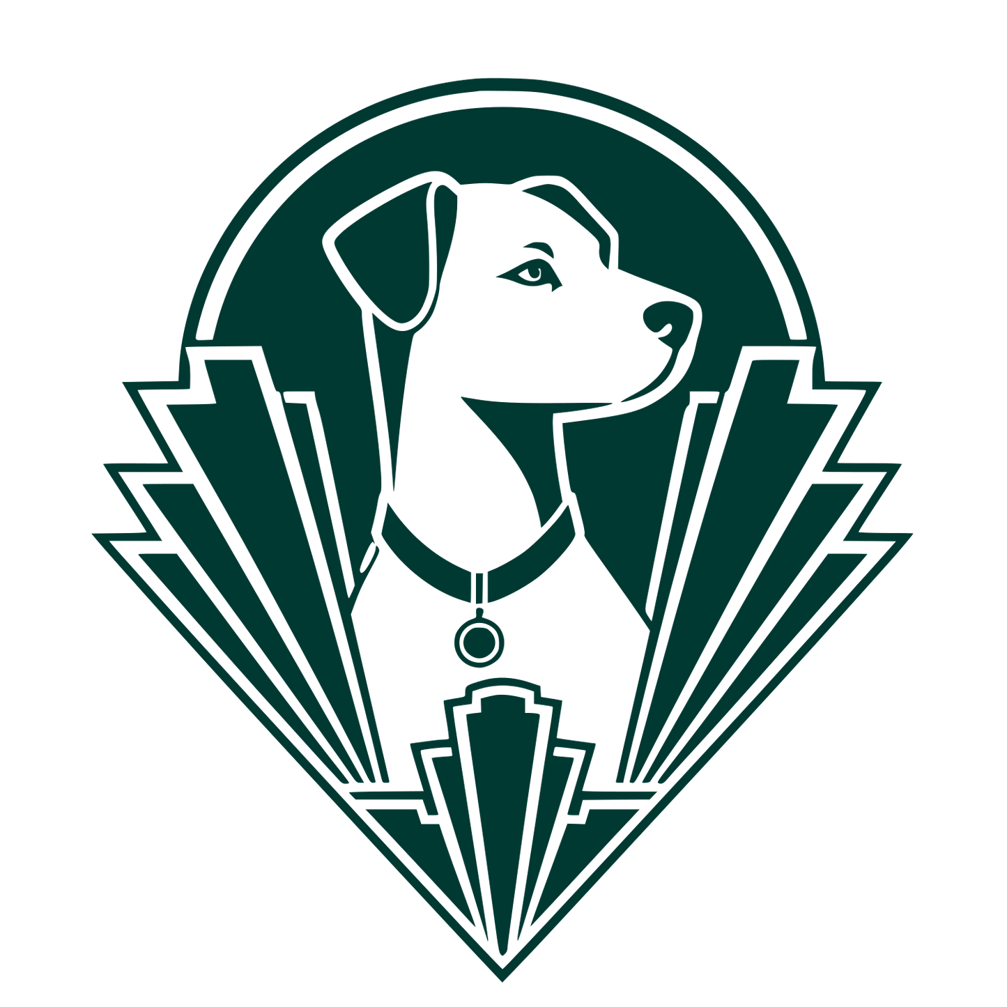 Art Deco Dog Logo #003932